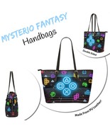 Retro Gamer Arcade Inspired Girly PU Leather Tote Handbag. - $135.00