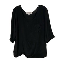 French Connection Black Silk Blouse Womens 10 Shirt Top Lagenlook Minima... - $15.00