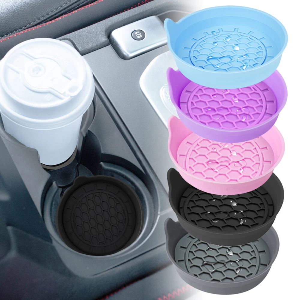 2PCS Car Cup Coaster, Waterproof Non-Slip Sift-Proof Spill Saucer Car Interior - £9.44 GBP+