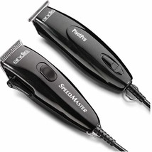 Black Professional Pivotmotor And Speedmaster Hair Clipper And Beard Trimmer Set - £67.44 GBP