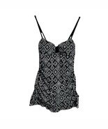 Sweet Escape Retro Style Swim Dress Size 8 Black White Rhombus Print Bea... - $226.53 MXN