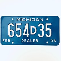 2006 United States Michigan Base Dealer License Plate 654D35 - £13.23 GBP