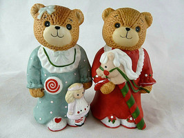 Lucy &amp; Me Christmas 1984 Riggs Bears in Night Gowns with toys doll &amp; Hob... - $19.79