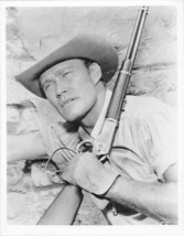 Chuck Connors vintage 1970&#39;s 8x10 inch photo as The Rifleman posing against wall - £19.54 GBP