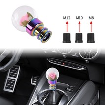 Acrylic Clear Crystal Red Rose Flower Ball Stick Shift Knob Manual Gear Shifter - £15.85 GBP