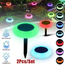 2Pcs Solar Led Light Outdoor Waterproof Lawn Lamp Yard Landscape Color Changing - £32.42 GBP