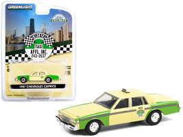 1987 Chevrolet Caprice Yellow and Green &quot;Chicago Checker Taxi Affl Inc.&quot; &quot;Hob... - £11.78 GBP