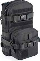 Tactical Mini Molle Hydration Pack Carrier US Flag Water Resistant Holds... - $82.12
