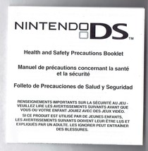 Nintendo DS Health and Safety Precautions Instruction Manual only - $5.03