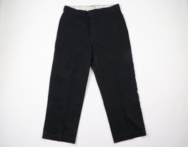 Vintage 90s Dickies Mens Size 36x28 Distressed Work Wide Leg Pants Black... - £46.67 GBP