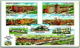 Advertising Kellogg Cereals Company Plants Multiview UNP Vtg Chrome Postcard A11 - £2.92 GBP