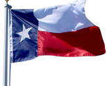 Texas Flag 2&#39;x3&#39; FEET Embroidered 210D Nylon State Flag Ruffin Flag Geor... - $17.76