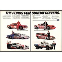 1985 Ford Racing Cars and Truck Lineup 2 Page Vintage Print Ad NASCAR Wall Art - $10.97