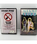 Lot Of 2 Vintage Cassette Tapes Glenn Frey &amp; Miami Vice Soundtrack 80s - £5.32 GBP