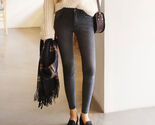  Thin Waist Jeans Nine Korean Female Grey Legging Feet Pencil Pants Blac... - $41.00
