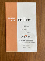 When You Retire A Plan For your Future AMF Retirement Annuity Plan Bookl... - £7.71 GBP