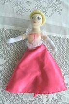 Greenbrier International Cloth Soft  Plush Princess Doll 11" Blonde Pink Lovey - $16.44