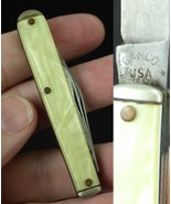 Vintage Camco Pocket Knife 2 Blades ESTATE SALE old cracked ice pearl RARE - €26,00 EUR