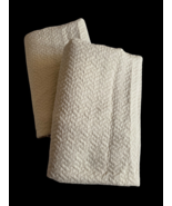 Fieldcrest Luxury Matelasse King Pillow Shams Set Lot 2 Cream Egyptian C... - €50,55 EUR