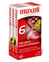 Maxell High Grade T-120 VHS Tape, 3 Pack - £16.32 GBP
