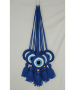 Handmade Crochet Evil Eye Bag Charm – Lucky Keychain &amp; Bag Accessory - $25.00