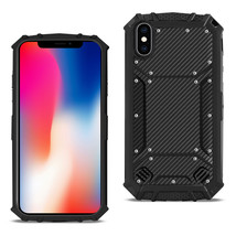 [Pack Of 2] Reiko APPLE IPHONE X Carbon Fiber Hard-shell Case In Black - $30.73