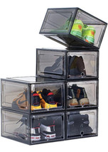 Angry Bee Shoe Box Drop Front Stackable Sneaker Container Large 6 Pack - £46.65 GBP