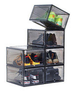 Angry Bee Shoe Box Drop Front Stackable Sneaker Container Large 6 Pack - $59.39