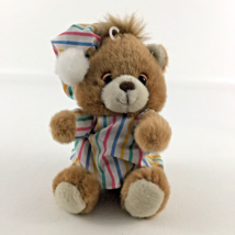 Teddy Beddy Bear Plush Rattle Baby Toy Stuffed Bedtime Animal 7&quot; Vintage 1991 - £27.15 GBP