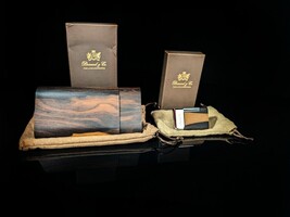 Brizard and Co Case and Ziricote matching dual flame Lighter NIB image 7