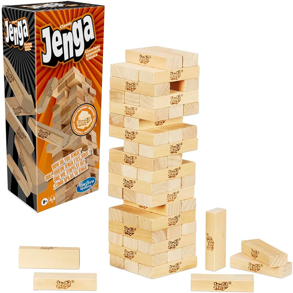 Hasbro Gaming Jenga Classic Game with Genuine Hardwood Blocks - £12.09 GBP