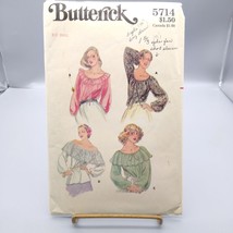 Vintage Sewing PATTERN Butterick 5714, Misses 1977 Blouse, Size Small - $12.60