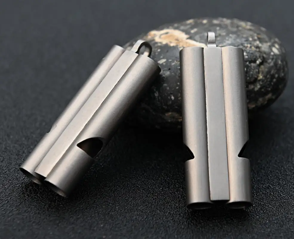 1Pc Titanium Alloy High Decibel Whistle Outdoor Camping Survival Whistle... - £21.98 GBP