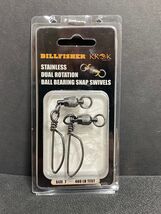 Billfisher Krok Stainless Ball Bearing Snap Swivels Size 7 400 Lb Test 2... - $11.99