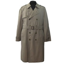 Vintage London Fog Greenwood Maincoats Trench Coat Mens 44 Long Zip Out Lining - £70.28 GBP