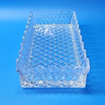 5th Avenue Portico Cut Crystal Bread Tray 13.25” x 6.25” x 3” Sawtooth Edge - $23.74