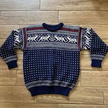 Vintage Dale of Norway Pure New Wool Sweater 90s Size Large - £107.91 GBP