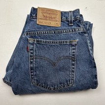 Levi&#39;s 551 Jeans Women 14 Med Blue Denim Relax Fit Taper Leg USA VTG 100% Cotton - £22.06 GBP