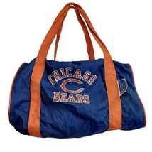 VTG Chicago Bears Tote Duffle Bag Navy Blue &amp; Orange Athletic Bag Company - £19.37 GBP