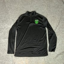 Austic FC Mens Pullover Large Black Green 1/4 Zip Sweatshirt Soccer MLS Sports - $18.98