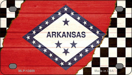 Arkansas Racing Flag Novelty Mini Metal License Plate Tag - £11.97 GBP