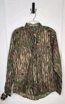 Spartan Real Tree Shirt Y2K USA Camo Army Button Down Top Green Mens Medium - $334.11 MXN