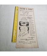 Therm A Shave Hot Lather Shaving Shaving Cream Vintage Print Ad 1967 - $15.98