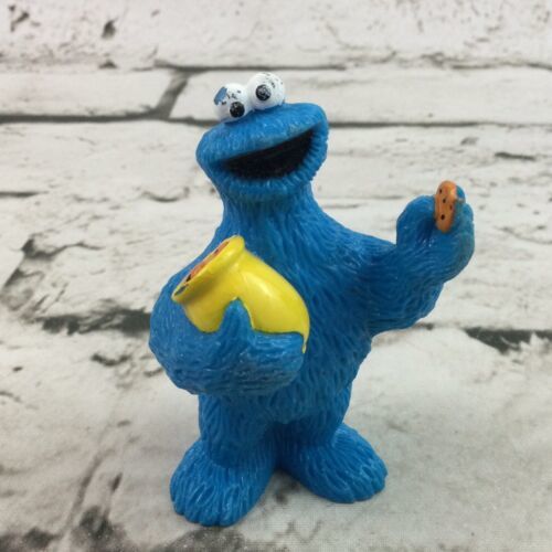 Primary image for Sesame Street Cookie Monster Figure Vintage Blue