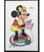 Vintage 1950s Walt Disney Tobler Chocolates Minnie Mouse Sewing Postcard... - £13.85 GBP