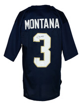 Joe Montana Firmado Personalizado Azul College Estilo Camiseta de Fútbol JSA - £193.12 GBP