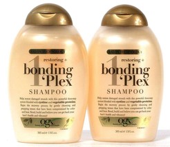 2 Bottles OGX 13 Oz Salon Technology Restoring &amp; 1 Bonding Plex Shampoo - £23.13 GBP