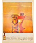SEAGRAM&#39;S 7 - Sundown and 7 Crown - Blended Whiskey - 1961 Vintage Print Ad - $193.64 MXN