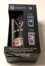 $7.99 Houston Texans NFL Color Change Tumbler Lid 16 oz. AFC Team Logo Blue New - £8.56 GBP