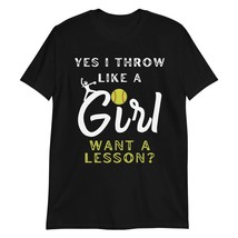 Yes I Throw Like A Girl Want A Lesson Shirt | Softball Shirt | Unisex T-... - £18.10 GBP+
